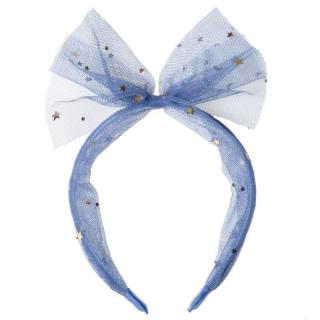 Rockahula Kids opaska do włosów dla dziewczynki Moonlight Tulle Blue Tie Mimisia.pl
