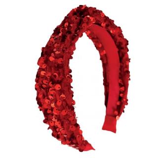 Rockahula Kids opaska do włosów dla dziewczynki Sequin Velvet Red Mimisia.pl