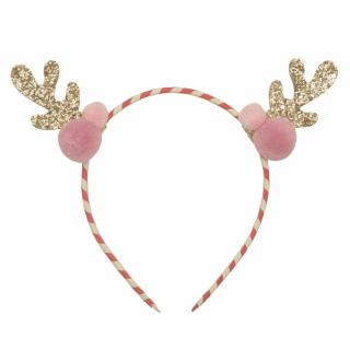 Rockahula Kids opaska do włosów dla dziewczynki Stripy Pom Pom Reindeer Mimisia.pl