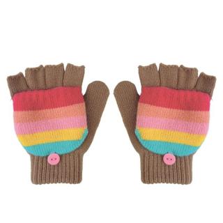 Rockahula Kids rękawiczki zimowe dla dziewczynki Rainbow Stripe 7-10 lat Mimisia.pl