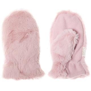 Rockahula Kids rękawiczki zimowe futerko dla dziewczynki Teddy Fur Dusky Pink 7-10 lat Mimisia.pl