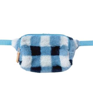 Rockahula Kids saszetka nerka dziecięca Furry Checked Blue Mimisia.pl