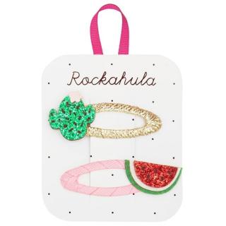 Rockahula Kids spinki do włosów dla dziewczynki 2 szt. Glitter Cactus and Watermelon Mimisia.pl