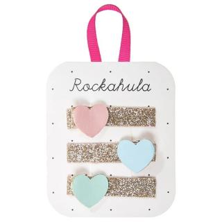 Rockahula Kids spinki do włosów dla dziewczynki 3 szt. Heart Bar Mimisia.pl