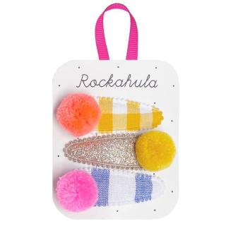 Rockahula Kids spinki do włosów dla dziewczynki 3 szt. Miami Pom Pom Mimisia.pl