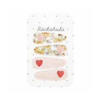 Rockahula Kids spinki do włosów dla dziewczynki 4 szt. Bramble Heart Fabric Mimisia.pl