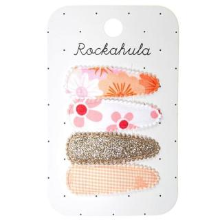 Rockahula Kids spinki do włosów dla dziewczynki 4 szt. Hippy Shake Fabric Mimisia.pl