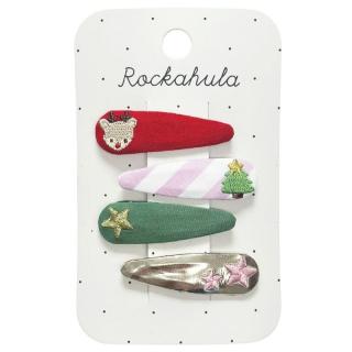 Rockahula Kids spinki do włosów dla dziewczynki 4 szt. Jolly Xmas Mimisia.pl