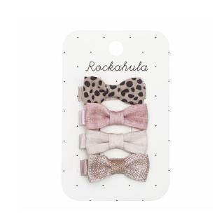 Rockahula Kids spinki do włosów dla dziewczynki 4 szt. Leopard Mini Bow Mimisia.pl