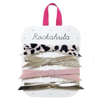 Rockahula Kids spinki do włosów dla dziewczynki 4 szt. Lily Leopard Skinny Bow Mimisia.pl