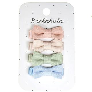Rockahula Kids spinki do włosów dla dziewczynki 4 szt. Meadow Linen Bow Mimisia.pl