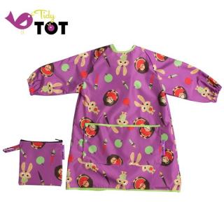 Tidy Tot - śliniak fartuszkowy długi z kieszonką Coverall Bib Plum Purple Mimisia.pl