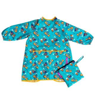 Tidy Tot - śliniak fartuszkowy długi z kieszonką Coverall Bib Train Mimisia.pl