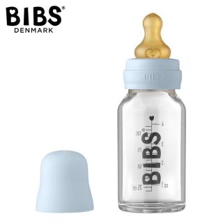 Topmark BIBS BABY GLASS BOTTLE BABY BLUE Antykolkowa Butelka Szklana dla Noworodków 110 ml