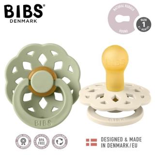 Topmark BIBS BOHEME 2-PACK IVORY  SAGE S Smoczek Uspokajający kauczuk Hevea