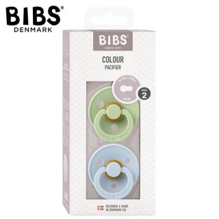 Topmark BIBS COLOUR 2-PACK BABY BLUE  PISTACHIO M Smoczek Uspokajający kauczuk Hevea