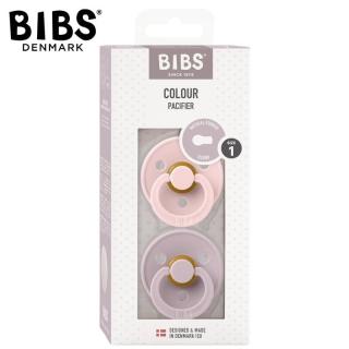 Topmark BIBS COLOUR 2-PACK BLOSSOM  DUSKY LILAC S Smoczek Uspokajający kauczuk Hevea