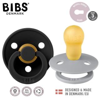 Topmark BIBS COLOUR 2-PACK CLOUD  BLACK L Smoczek Uspokajający kauczuk Hevea