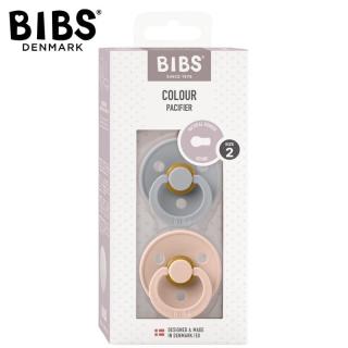 Topmark BIBS COLOUR 2-PACK CLOUD  BLUSH M Smoczek Uspokajający kauczuk Hevea