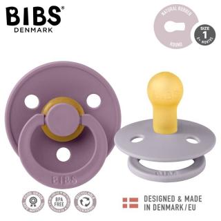 Topmark BIBS COLOUR 2-PACK FOSSIL GREY  MAUVE S Smoczek Uspokajający kauczuk Hevea