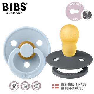 Topmark BIBS COLOUR 2-PACK IRON  BABY BLUE L Smoczek Uspokajający kauczuk Hevea