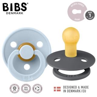 Topmark BIBS COLOUR 2-PACK IRON  BABY BLUE S Smoczek Uspokajający kauczuk Hevea