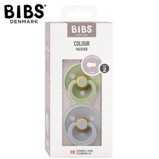 Topmark BIBS COLOUR 2-PACK SAGE  CLOUD M Smoczek uspokajający kauczuk Hevea