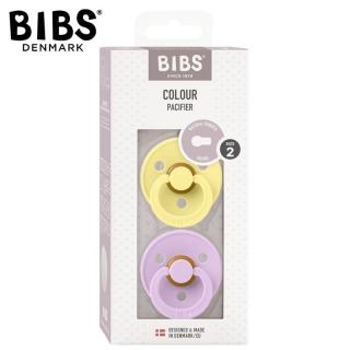 Topmark BIBS COLOUR 2-PACK SUNSHINE  VIOLET SKY M Smoczek Uspokajający kauczuk Hevea