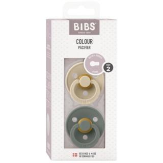 Topmark BIBS COLOUR 2-PACK VANILLA  PINE M Smoczek Uspokajający kauczuk Hevea