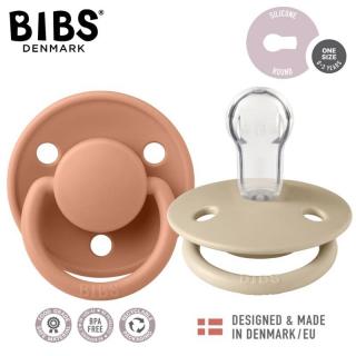 Topmark BIBS DE LUX 2-PACK VANILLA  PEACH Smoczek uspokajający silikonowy ONE SIZE