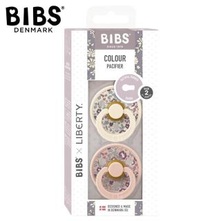 Topmark BIBS LIBERTY COLOUR 2-PACK ELOISE BLUSH M Smoczek uspokajający kauczuk Hevea