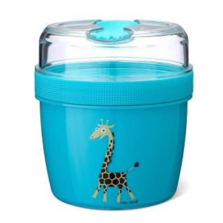 Topmark Carl Oscar- N'ice Cup™ L Pojemnik śniadaniowy z wkładem chłodzący Turquoise - Giraffe