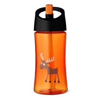 Topmark Carl Oscar Transparentny bidon ze słomką 350 ml Orange - Moose