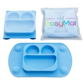 Topmark EasyTots silikonowy talerzyk trójdzielny z matą i lunchbox EasyMat Mini 2in1 BLUE