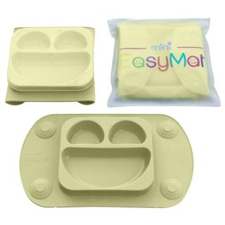 Topmark EasyTots silikonowy talerzyk trójdzielny z matą i lunchbox EasyMat Mini 2in1 OLIVE