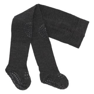 Topmark GoBabyGo antypoślizgowe rajstopy do raczkowania i nauki chodzenia WOOL Dark Grey Melange 12 m+