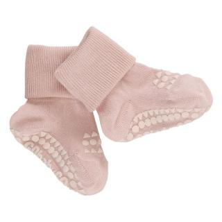 Topmark GoBabyGo antypoślizgowe skarpetki do nauki chodzenia BAMBOO Soft Pink 0 m+