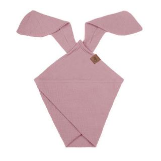 Topmark Hi Little One pieluszka doudou z zapachem mamy BIO bawełna BUNNY Baby Pink