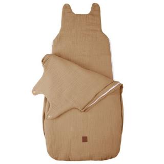 Topmark Hi Little One śpiworek dla Niemowlaka muślin TOG 3,0 ONE BAG Beige roz M