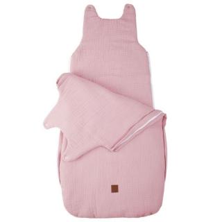 Topmark Hi Little One śpiworek dla Niemowlaka muślin TOG 3,0 ONE BAG Blush roz M