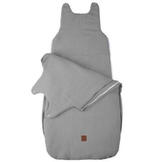 Topmark Hi Little One śpiworek dla Niemowlaka muślin TOG 3,0 ONE BAG Grey roz M