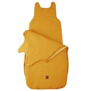 Topmark Hi Little One śpiworek dla Niemowlaka muślin TOG 3,0 ONE BAG Mustard roz M