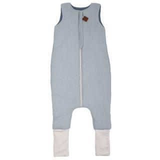 Topmark Hi Little One śpiworek dwustronny z nogawkami TOG 1,5 BIO muślin SLIM BAG BABY BLUE/JEANS roz M