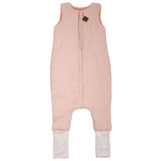 Topmark Hi Little One śpiworek dwustronny z nogawkami TOG 1,5 BIO muślin SLIM BAG BLUSH/SALMON roz M