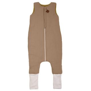 Topmark Hi Little One śpiworek dwustronny z nogawkami TOG 1,5 BIO muślin SLIM BAG DARK OAK/OLIVE roz M