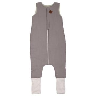 Topmark Hi Little One śpiworek dwustronny z nogawkami TOG 1,5 BIO muślin SLIM BAG GREY/MINT roz M