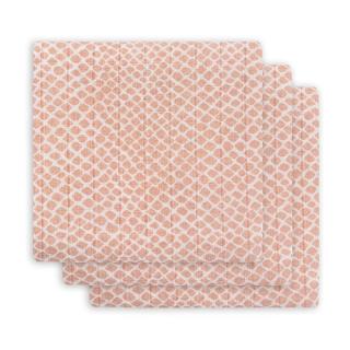 Topmark Jollein 3 pieluszki niemowlęce Hydrophlic 70x70 cm SNAKE Pale Pink