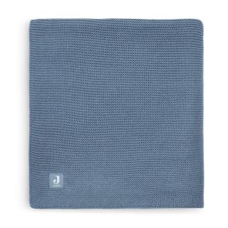 Topmark Jollein kocyk do wózka fotelika i kołyski tkany 100x75 cm BASIC KNIT Jeans Blue