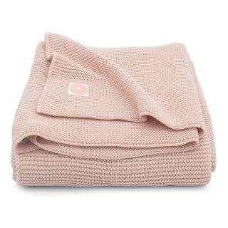 Topmark Jollein kocyk do wózka fotelika i kołyski tkany 100x75 cm BASIC KNIT Pale Pink