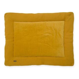 Topmark Jollein mata niemowlęca dwustronna do zabawy 100x80 cm BRICK VELVET Mustard